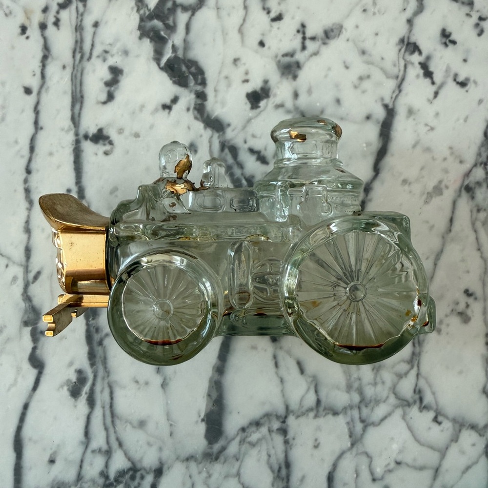 Avon "First Volunteer"  Tai Winds Cologne Vintage Bottle Glass Train Decanter